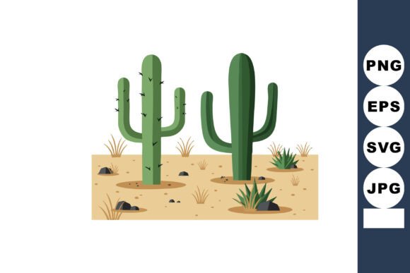 Cactus Plants Desert Landscape Illustrat: A Versatile Choice for Visual Storytelling