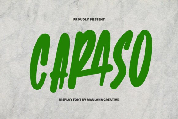 Caraso: A Bold Display Font for Dynamic Design Projects