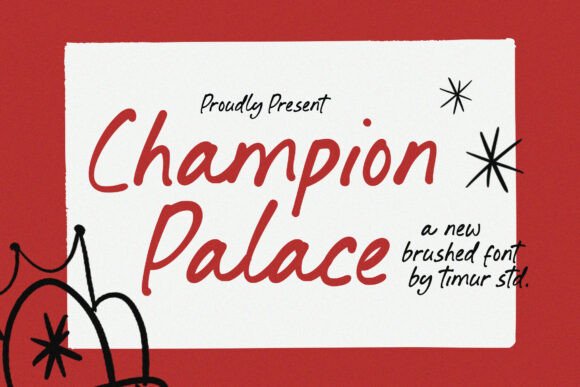 Champion Palace: A Brushed Font for Bold Creative Expression
