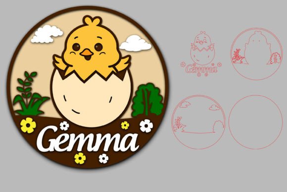 Customize Your Nursery with the Baby Chick Name Sign SVG