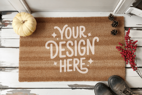 Doormat Mockup, Blank Door Mat Mockup 38: A Design Tool for Real-World Visuals
