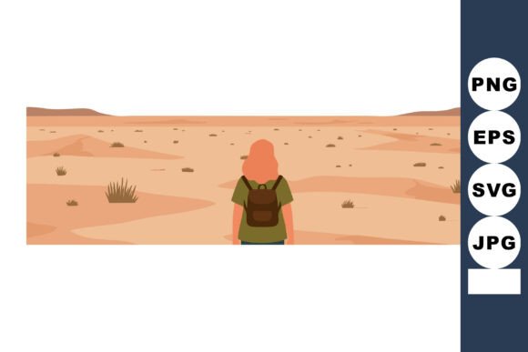 Embracing Solitude and Clarity with Person Facing Vast Desert Landscape