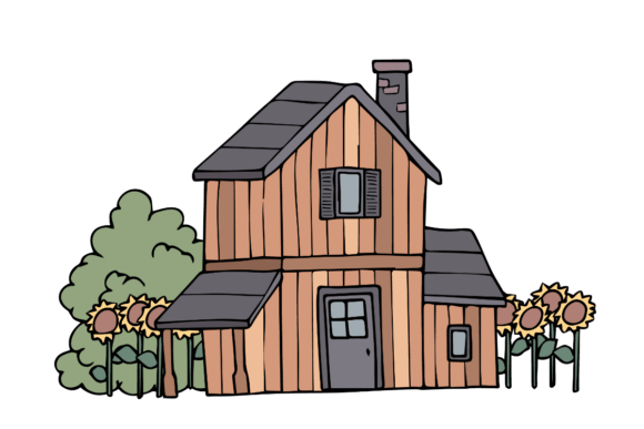 Farmhouse with Sunflowers: A Timeless Design Element for Modern Creatives