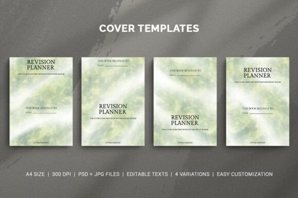 Organize Your Study With Revision Planner Cover Templates