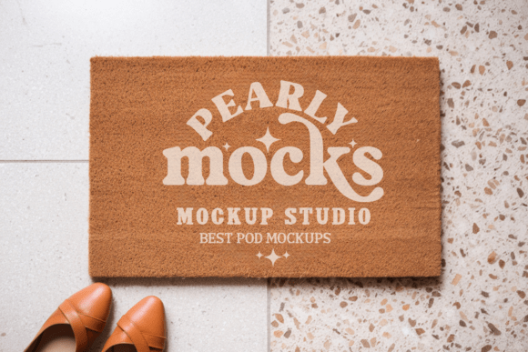 Professional Design Presentation Starts With Doormat Mockup, Blank Door Mat Mockup 29