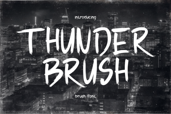 Thunder Brush: A Bold Typeface for High-Impact Designs