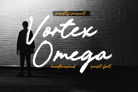 Vortex Omega: A Dynamic Handbrushed Script Font for Creative Designers
